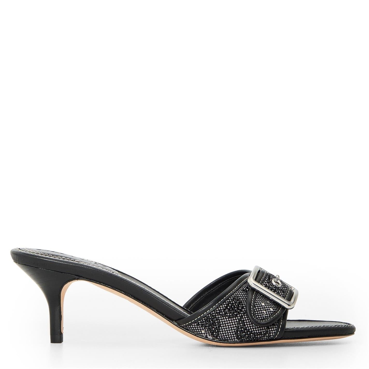 Coach Margot Kitten Heels Textured Slides