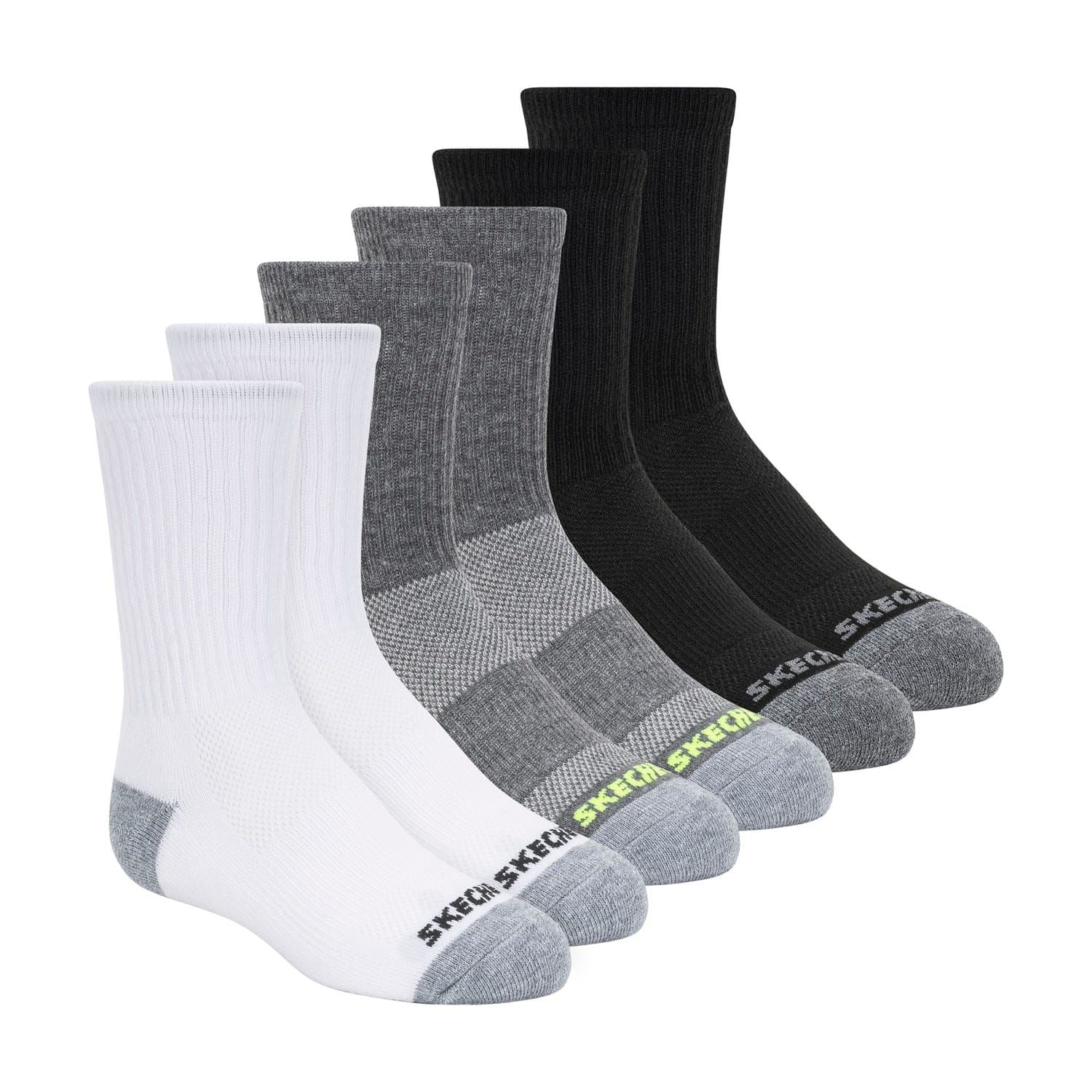 Skechers Juniors 6 Pack of Crew Socks