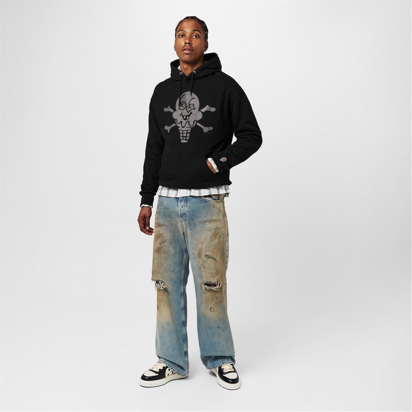 ICECREAM Cone Gems Graphic Hooded Long Sleeve Sweatshirt