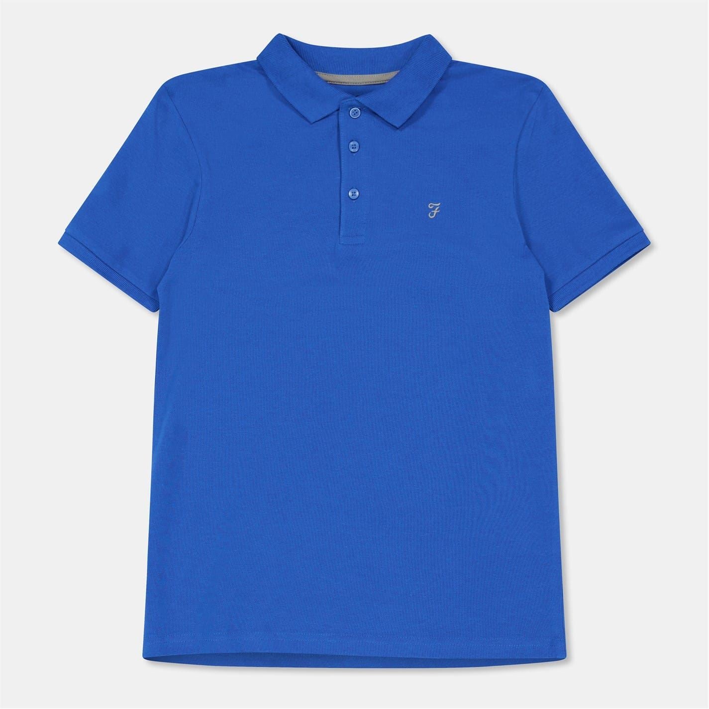 Farah Bugsworth Embroidered Collared Short Sleeve T-Shirt