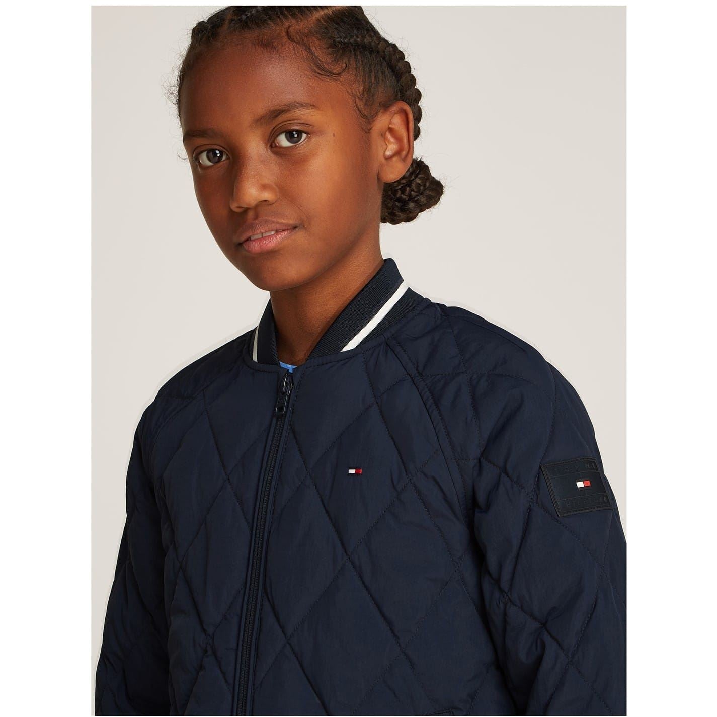 Tommy Hilfiger Quilted Bomber Jacket with Elasticated Cuff