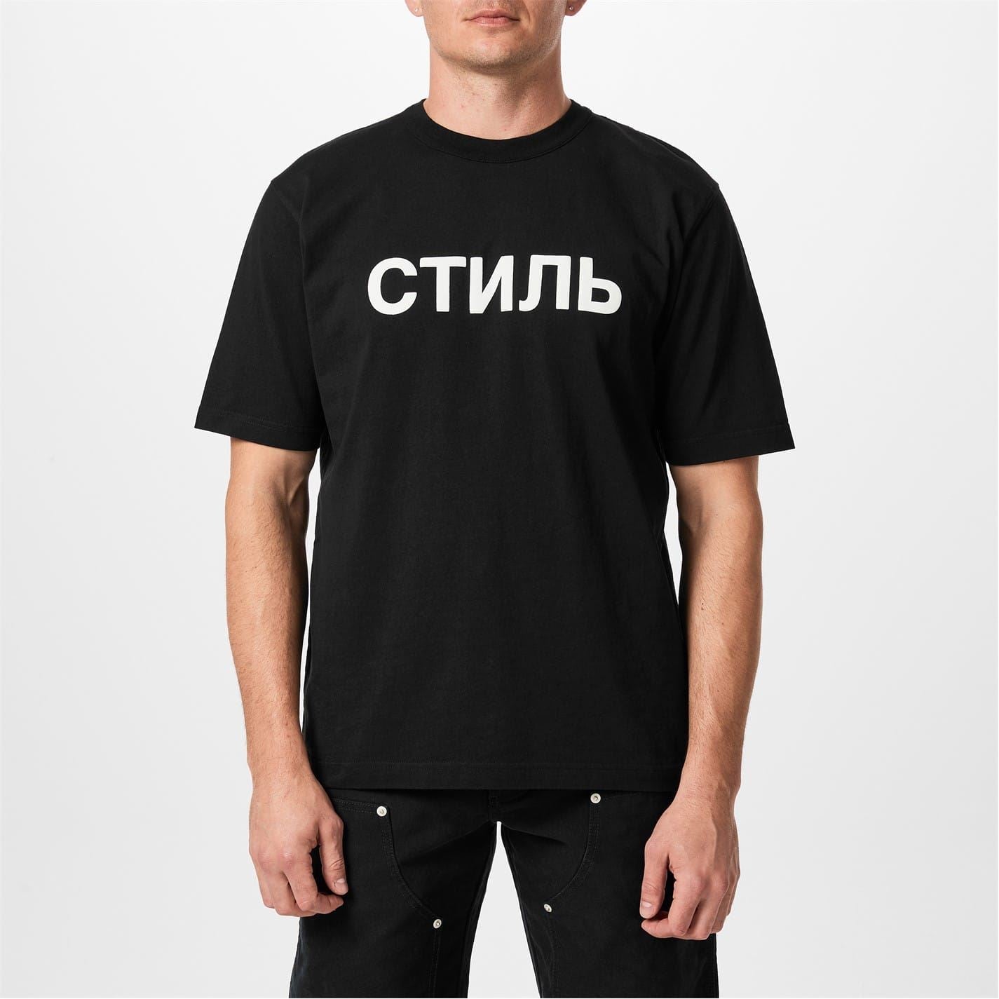 Heron Preston Regular Fit Crew Neck Lettering T-Shirt