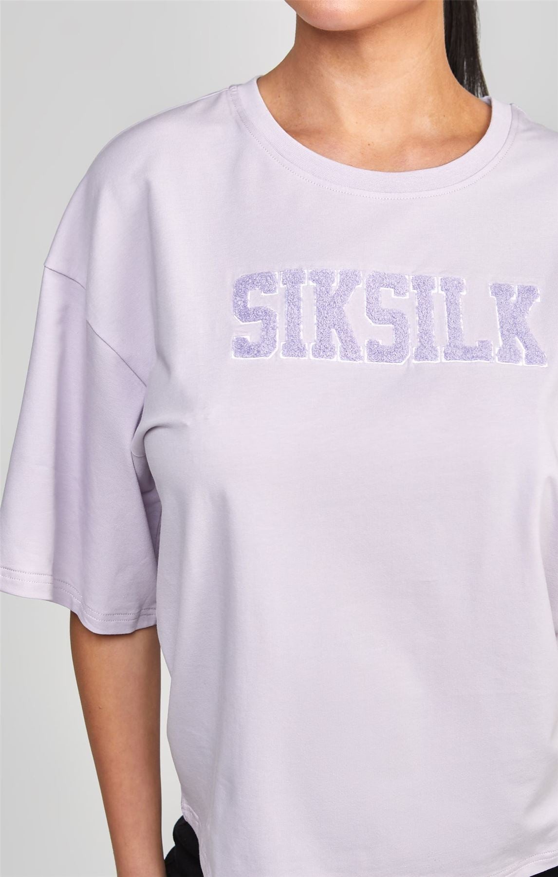 SikSilk Varsity Logo Cropped T-Shirt