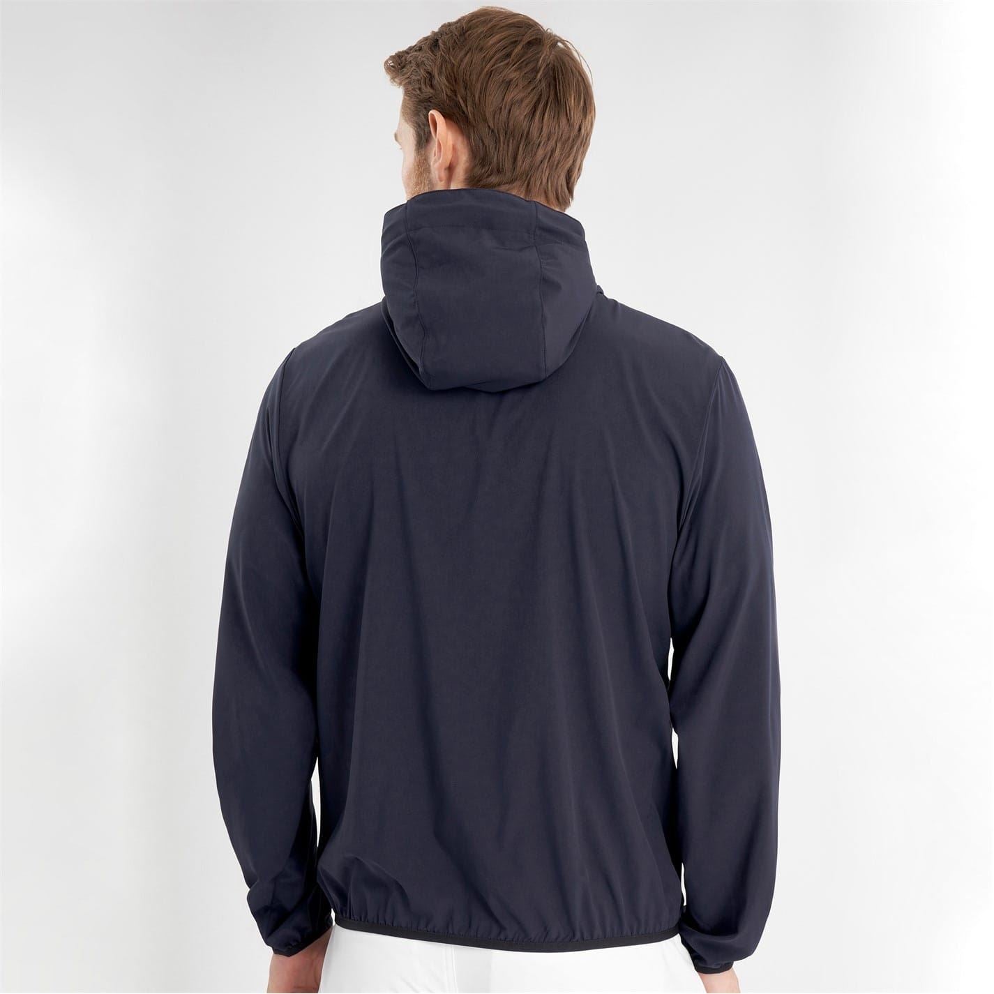 Calvin Klein Golf Solid Patterned Hooded Windbreaker Jacket