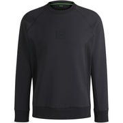 Boss Crew Neck Raglan Sleeve Ribbed Collar Sweatshirt