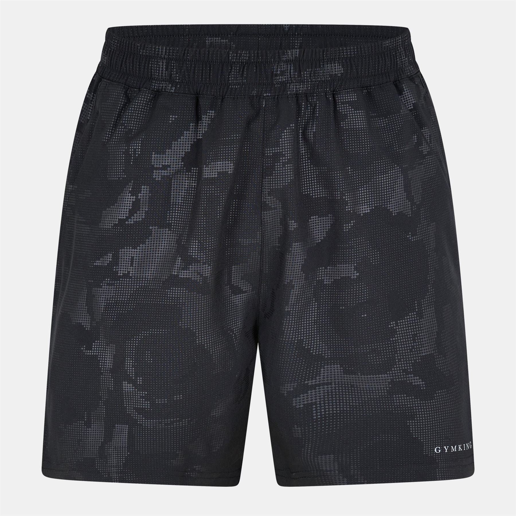 Gym King Camo Bermuda Shorts with Lettering