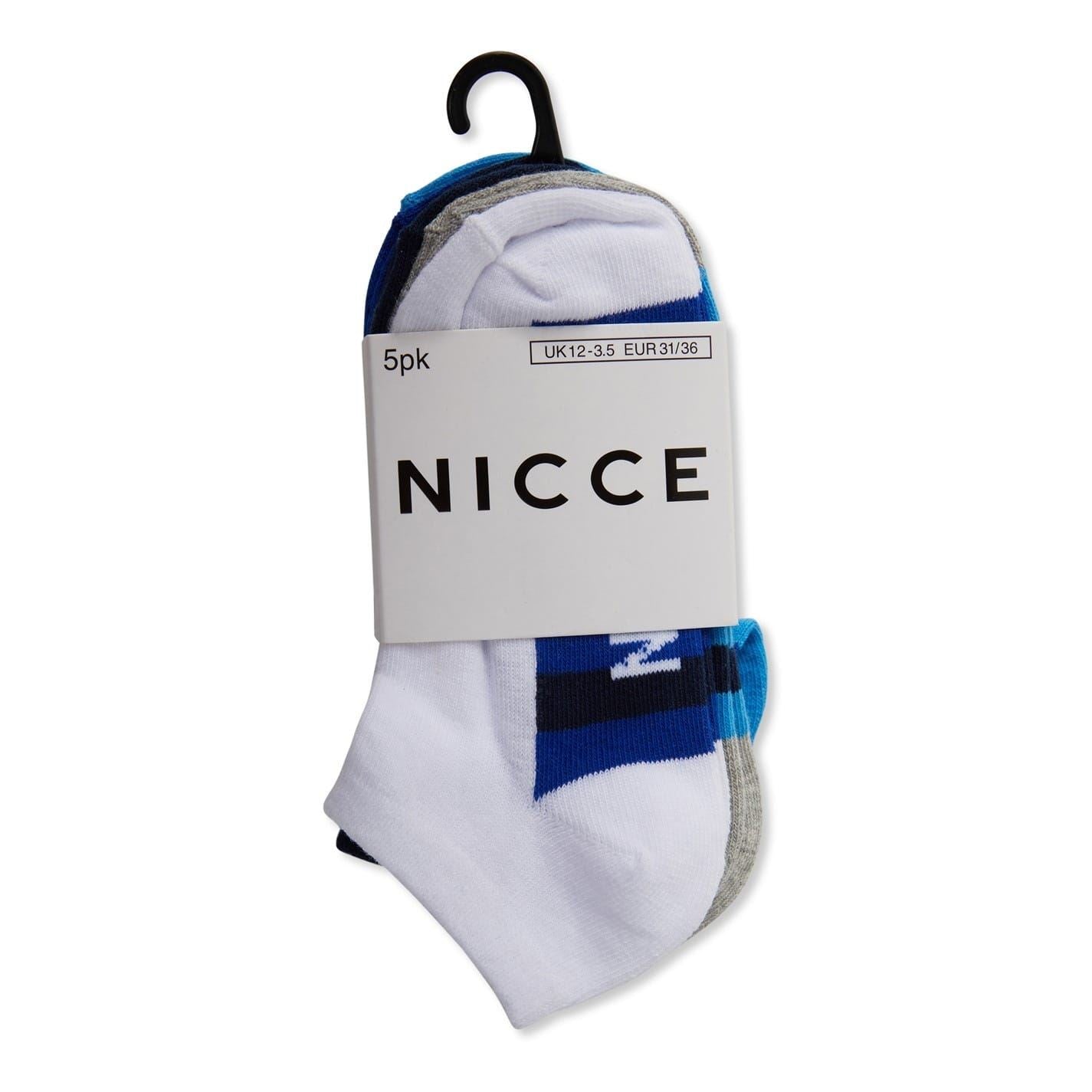Nicce 5 Pack Lettering No Show Socks