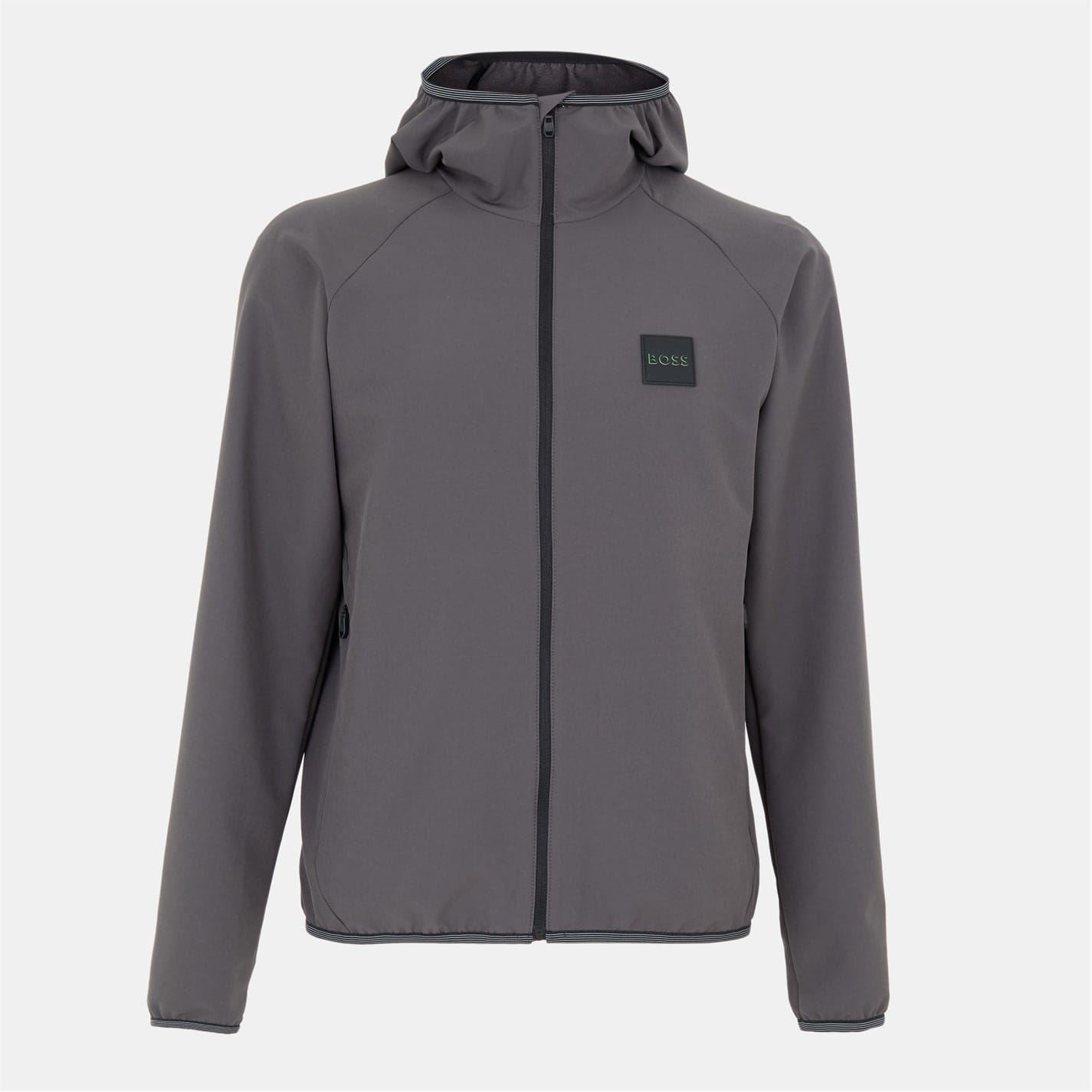 Boss Future Solid Patterned Hooded Zipped Pocket Windbreaker