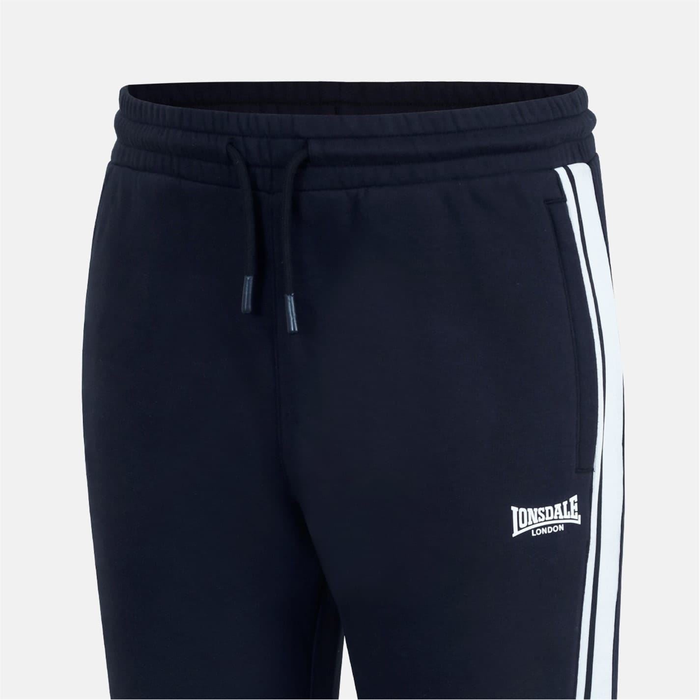 Lonsdale Ribbed Cuff Solid Patterned Slim Joggers