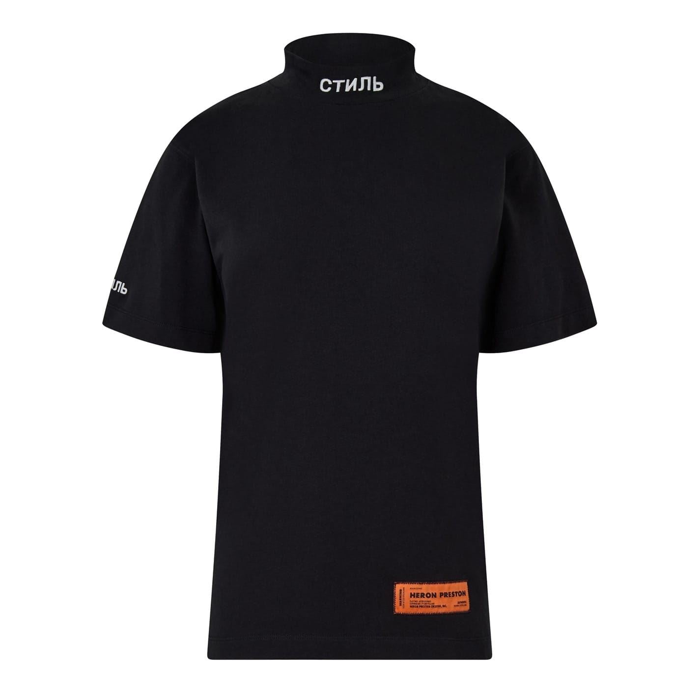 Heron Preston Slim Fit Short Sleeve Turtleneck T-Shirt