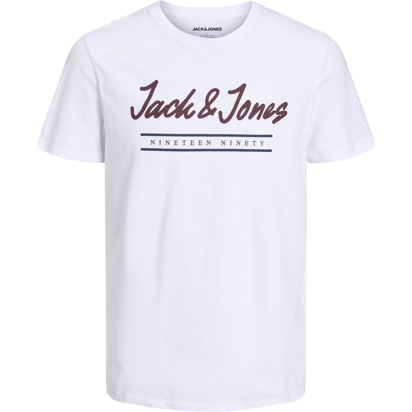 Jack and Jones Mens 5 Pack Short Sleeve T-Shirt