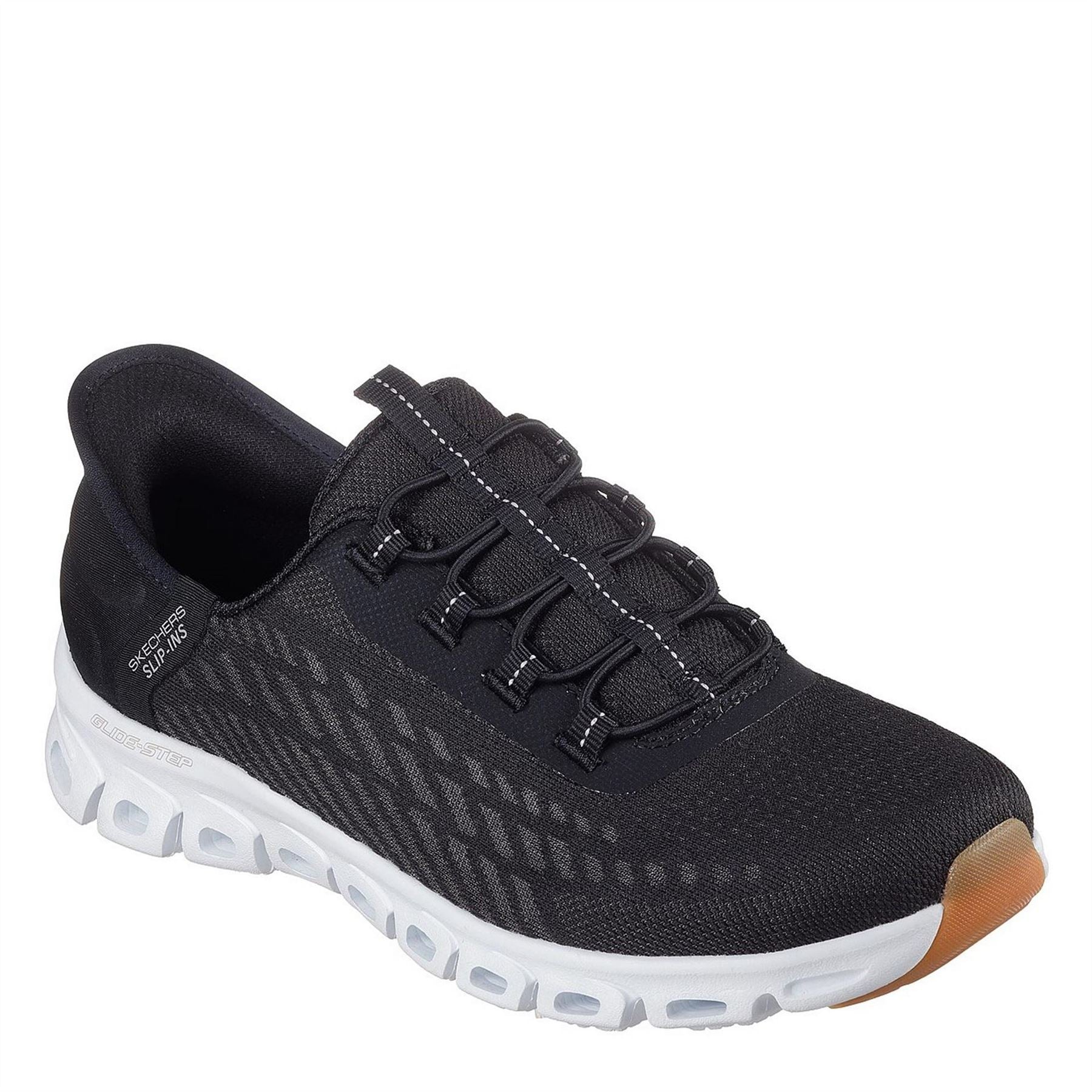 Skechers Glide Step Ribbed Lace-Up Trainers