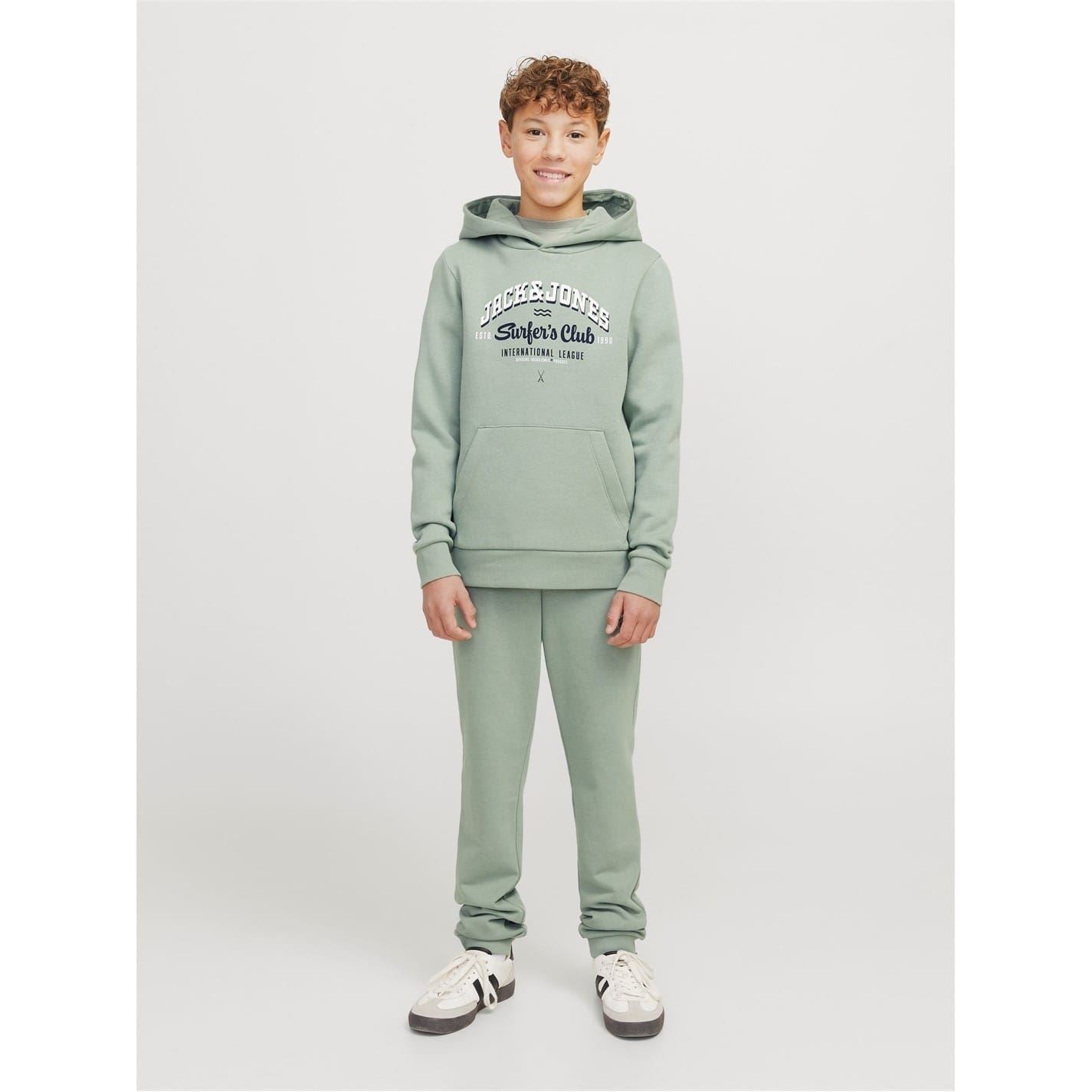 Jack and Jones Logo Print Hooded Neck Regular Fit Sweatshirt