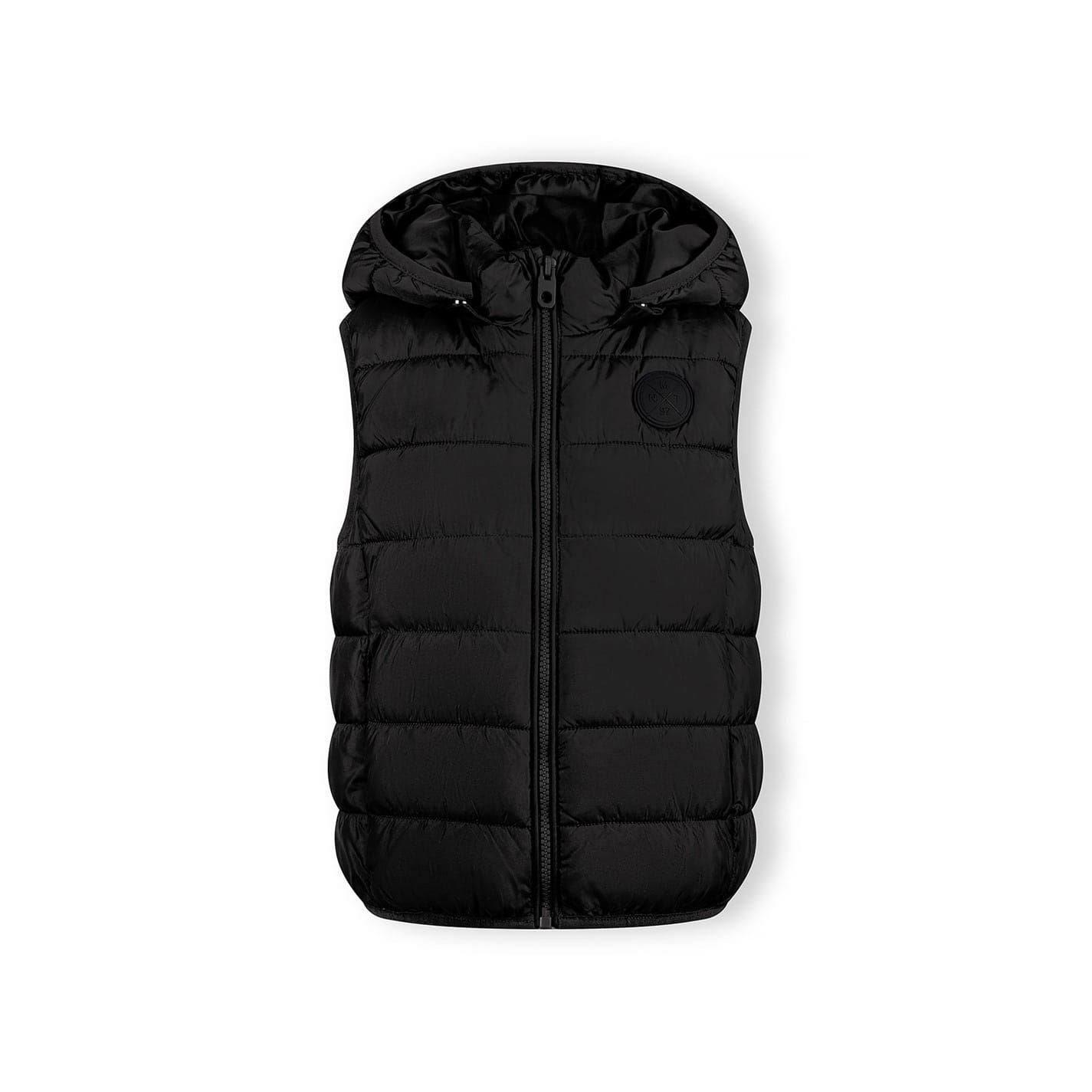 Minoti Boys Padded Gilet Detachable Hood Black