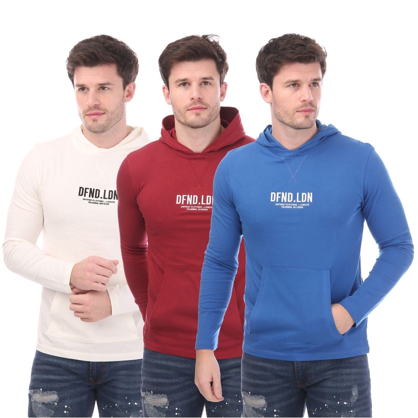 DFND London Hooded Lettering Regular Fit Sweatshirt