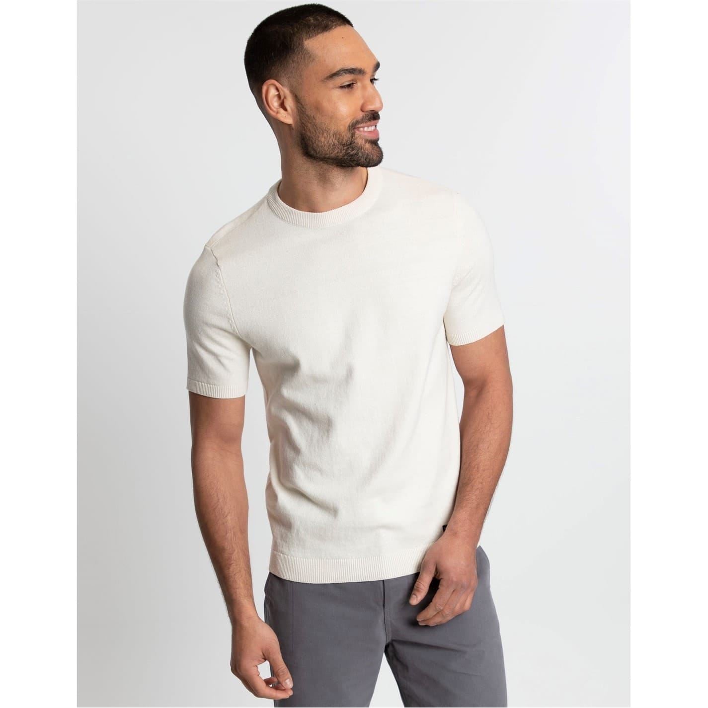 Threadbare Rib Crew Neck Short Sleeve Regular Fit T-Shirt