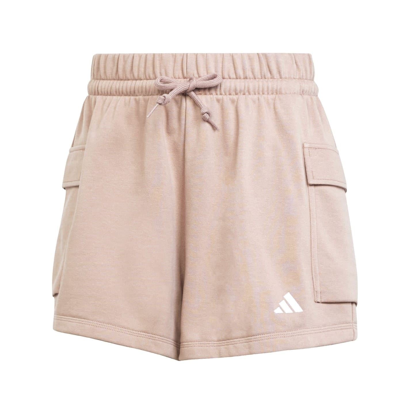 adidas Womens Essentials Small Logo French Terry Cargo Shorts