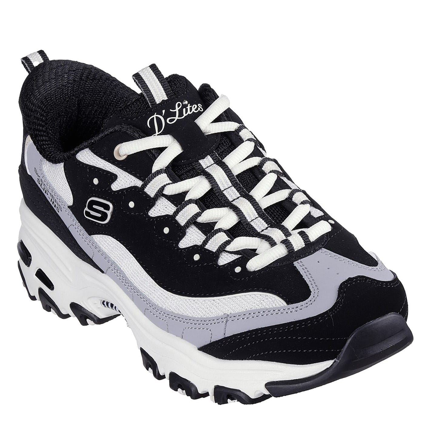 Skechers D Lites Smooth Nostalgia Low Top Sneakers