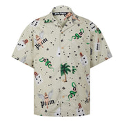 Palm Angels Pin Up Relaxed Fit Bowling Shirt