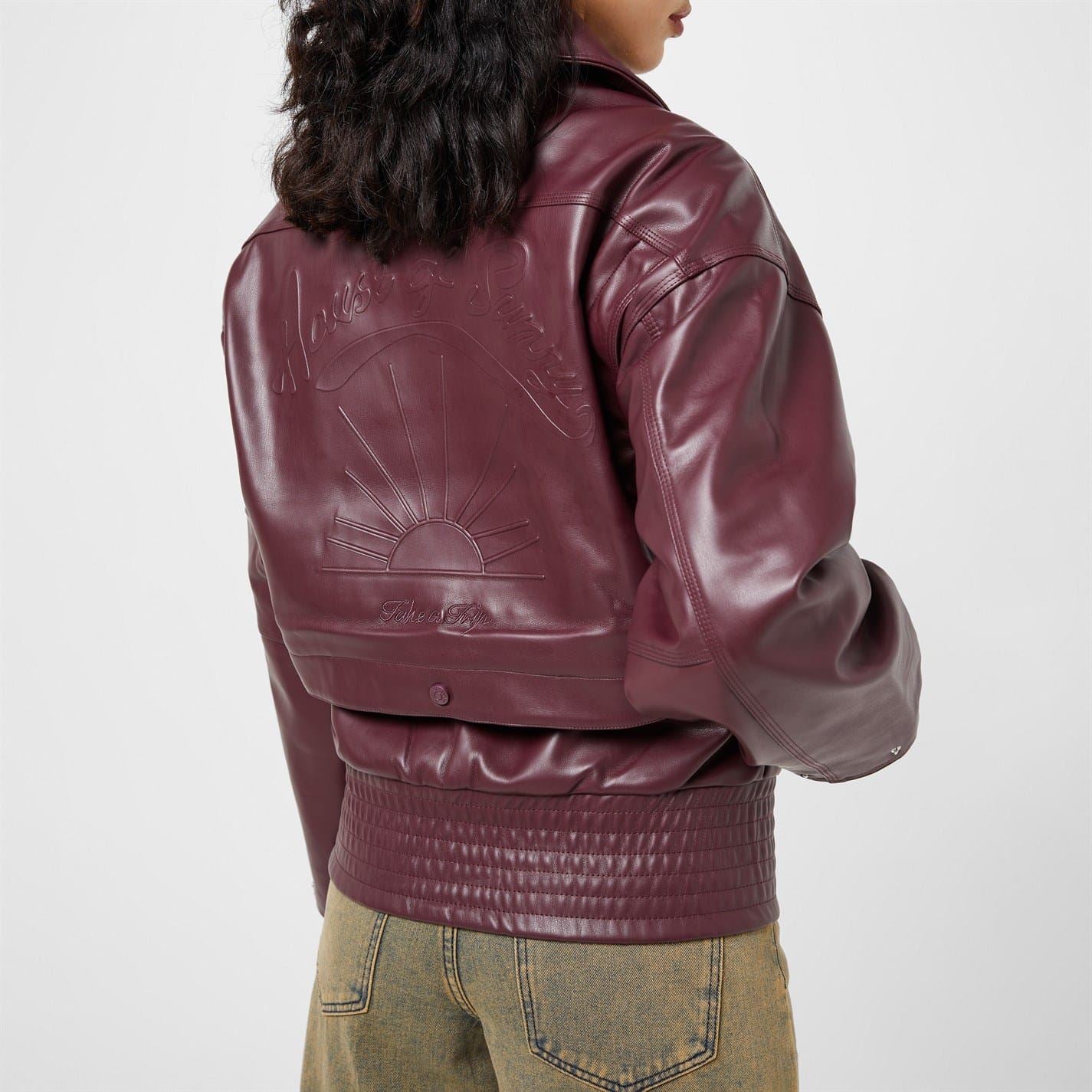 House Of Sunny Collared Neck Moto Hybrid Jacket