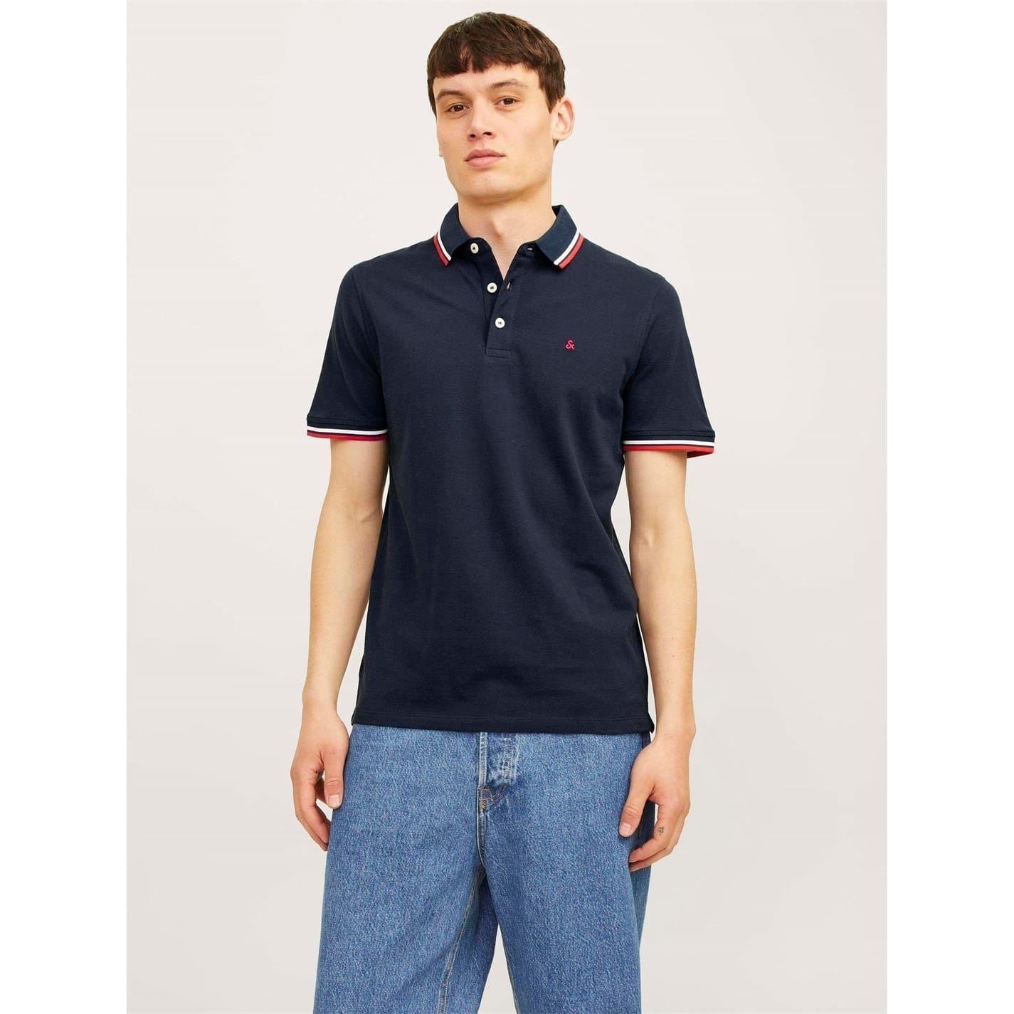 Jack and Jones Paulos Polo 2 Pack Collared Short Sleeve Shirt