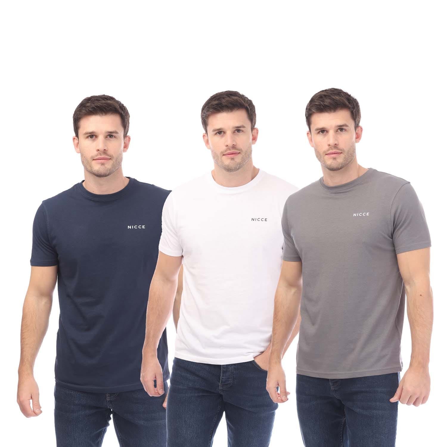 NICCE Mens Melstone 3 Pack T-Shirt