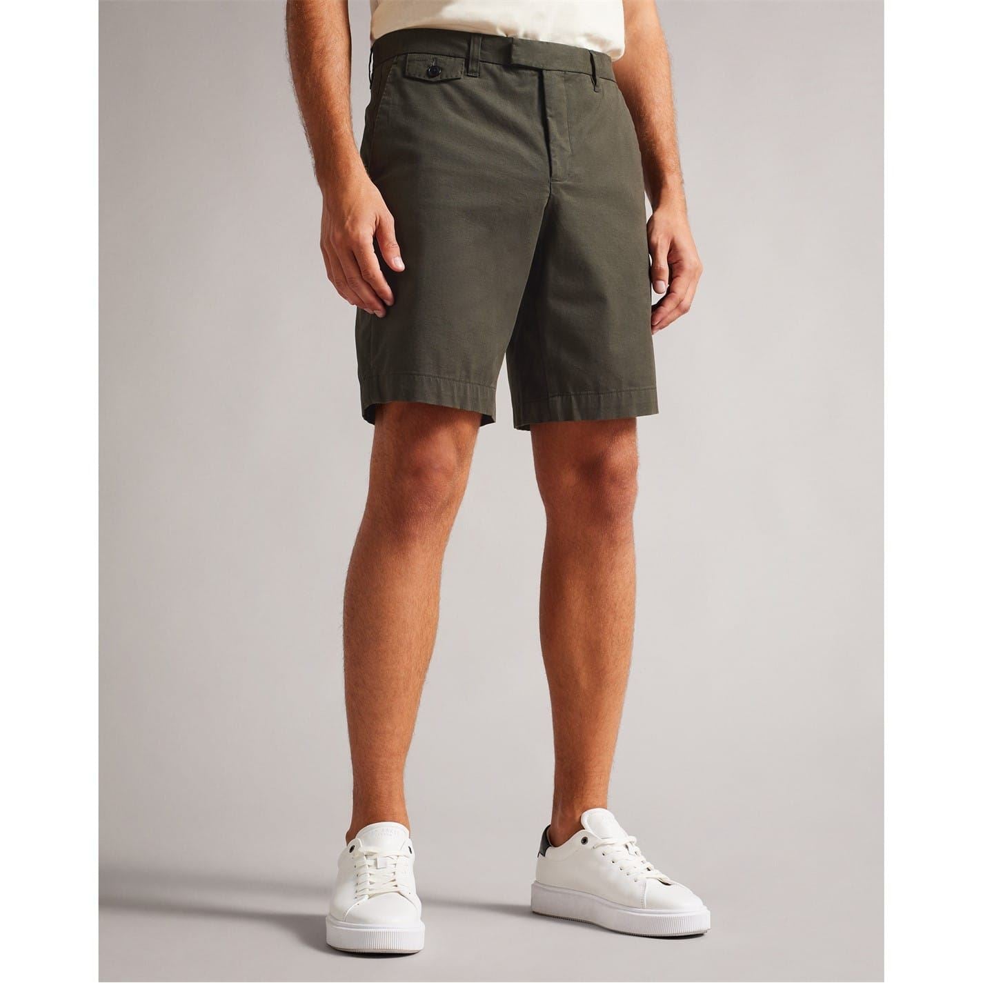 Ted Baker Solid Patterned Chino Shorts
