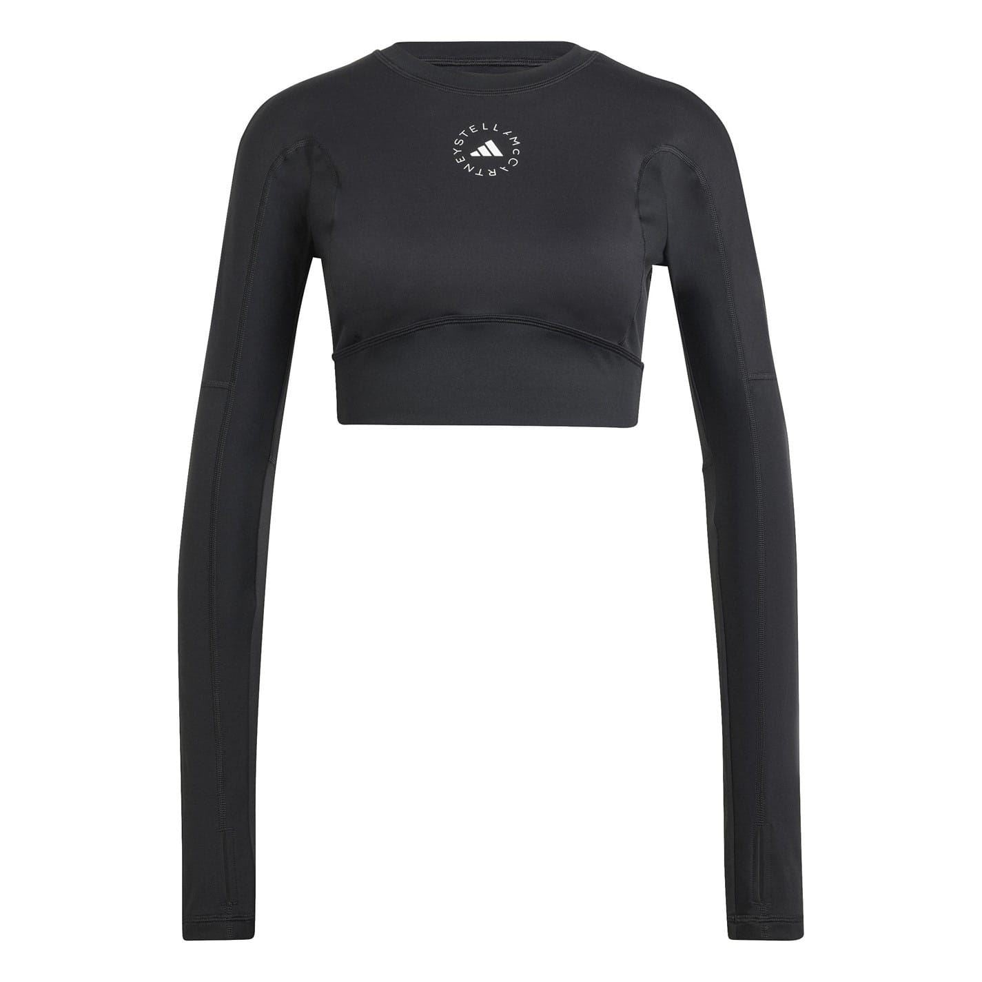 adidas by Stella McCartney Slim Fit Cropped Long Sleeve T-Shirt