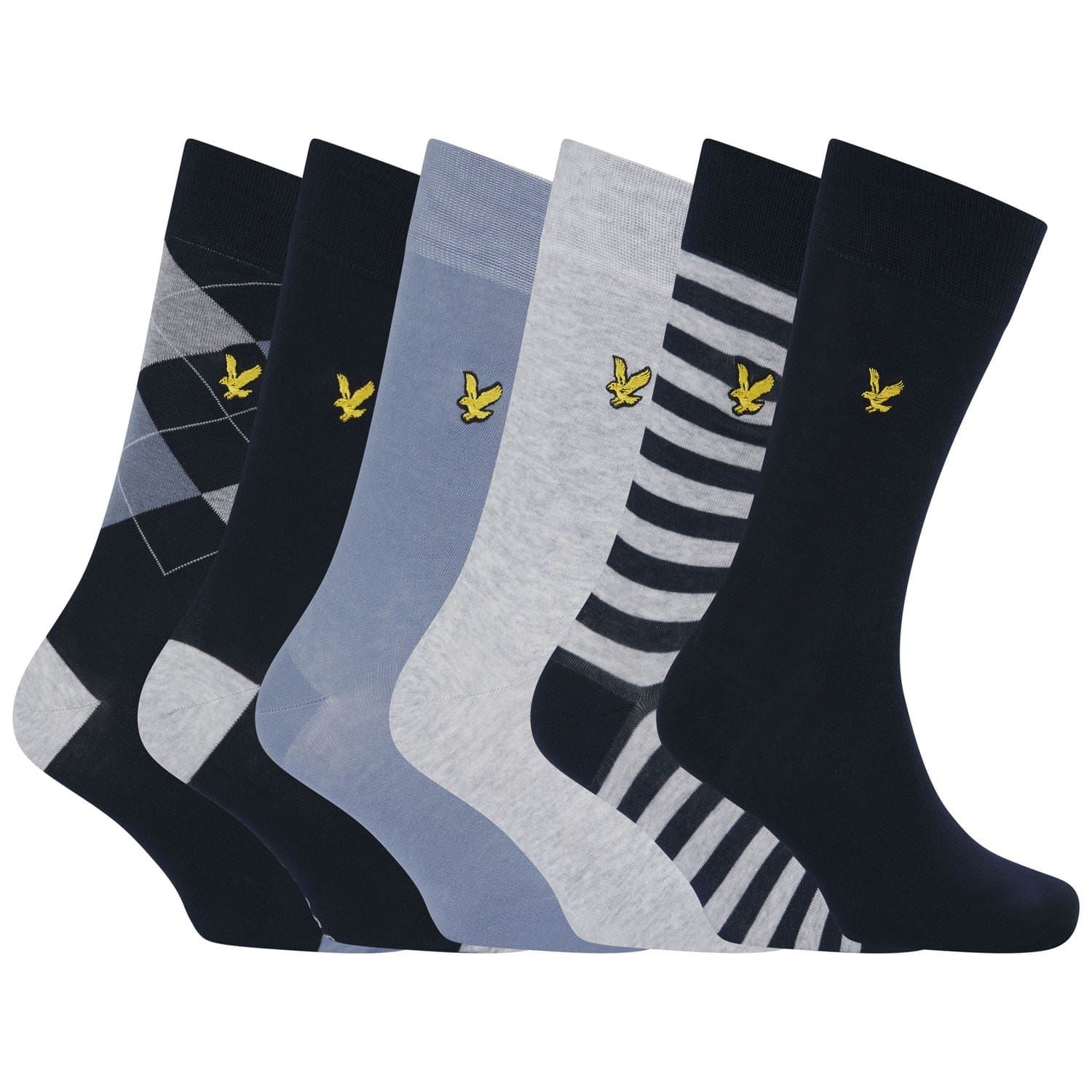 Lyle And Scott 6 Pack of Mixed Dress Socks