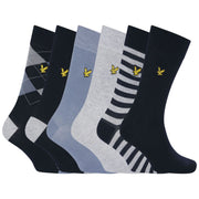 Lyle And Scott 6 Pack of Mixed Dress Socks