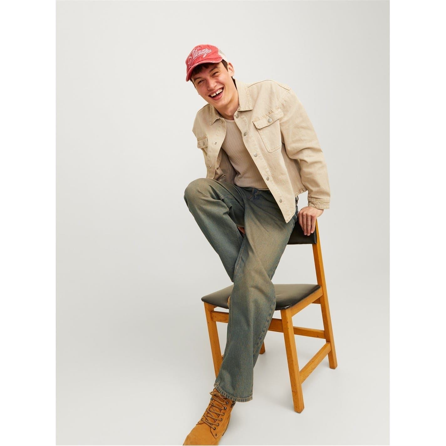 Jack and Jones Alex Relaxed Fit Five Pocket Jeans