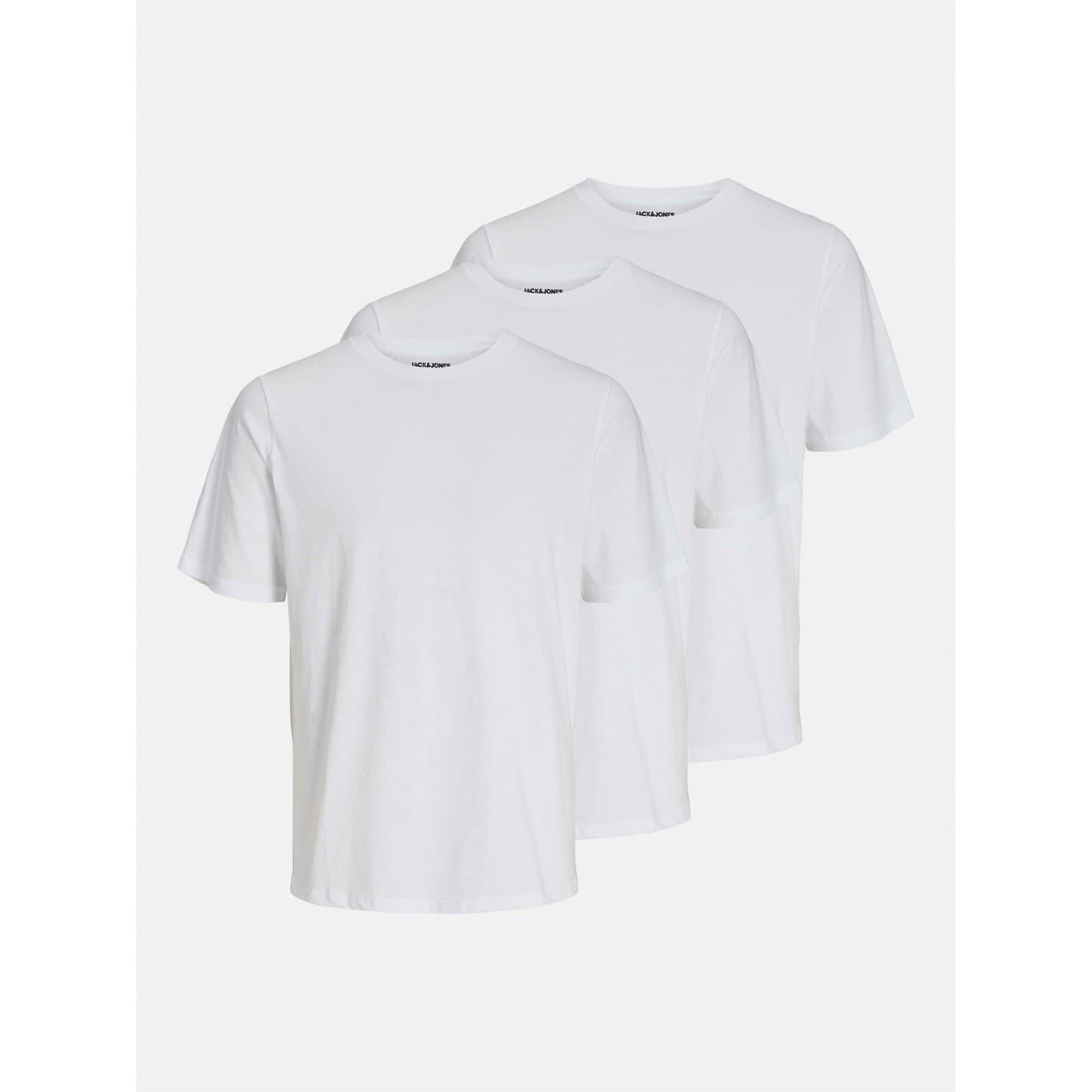 Jack and Jones 3 Pack Crew Neck Short Sleeve Jersey T-Shirt