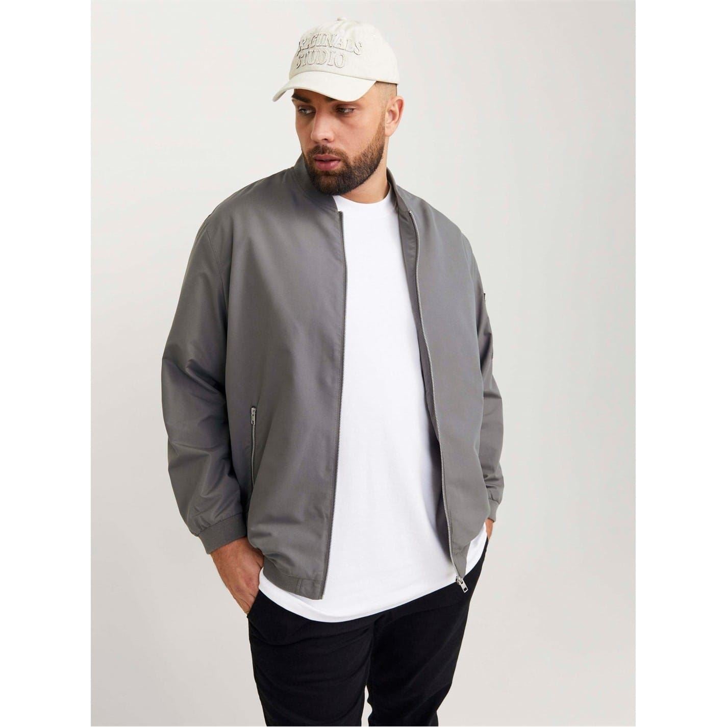 Jack and Jones Mens Rush Bomber Jacket Plus Size