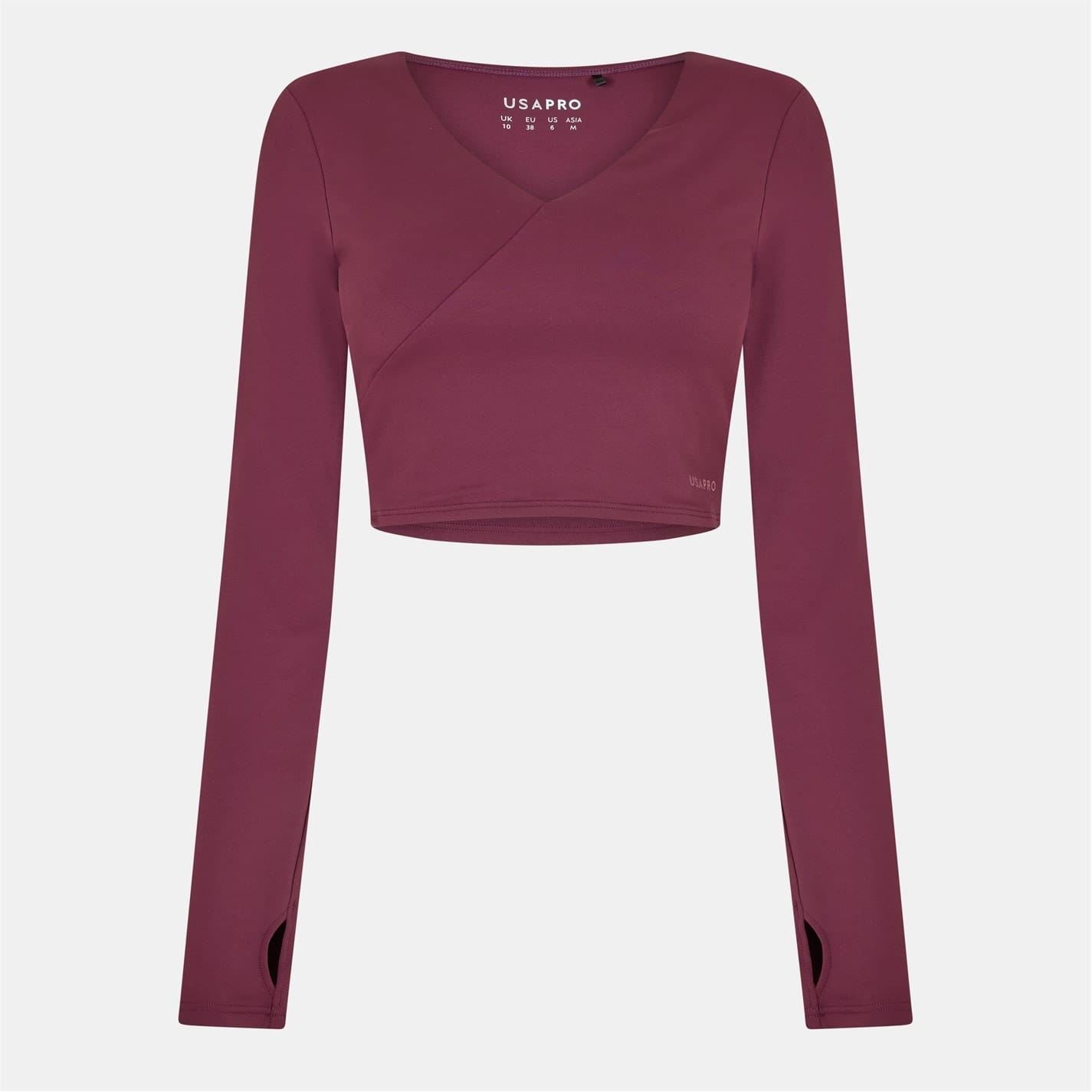 USA Pro Womens Pro Wrap Front Top