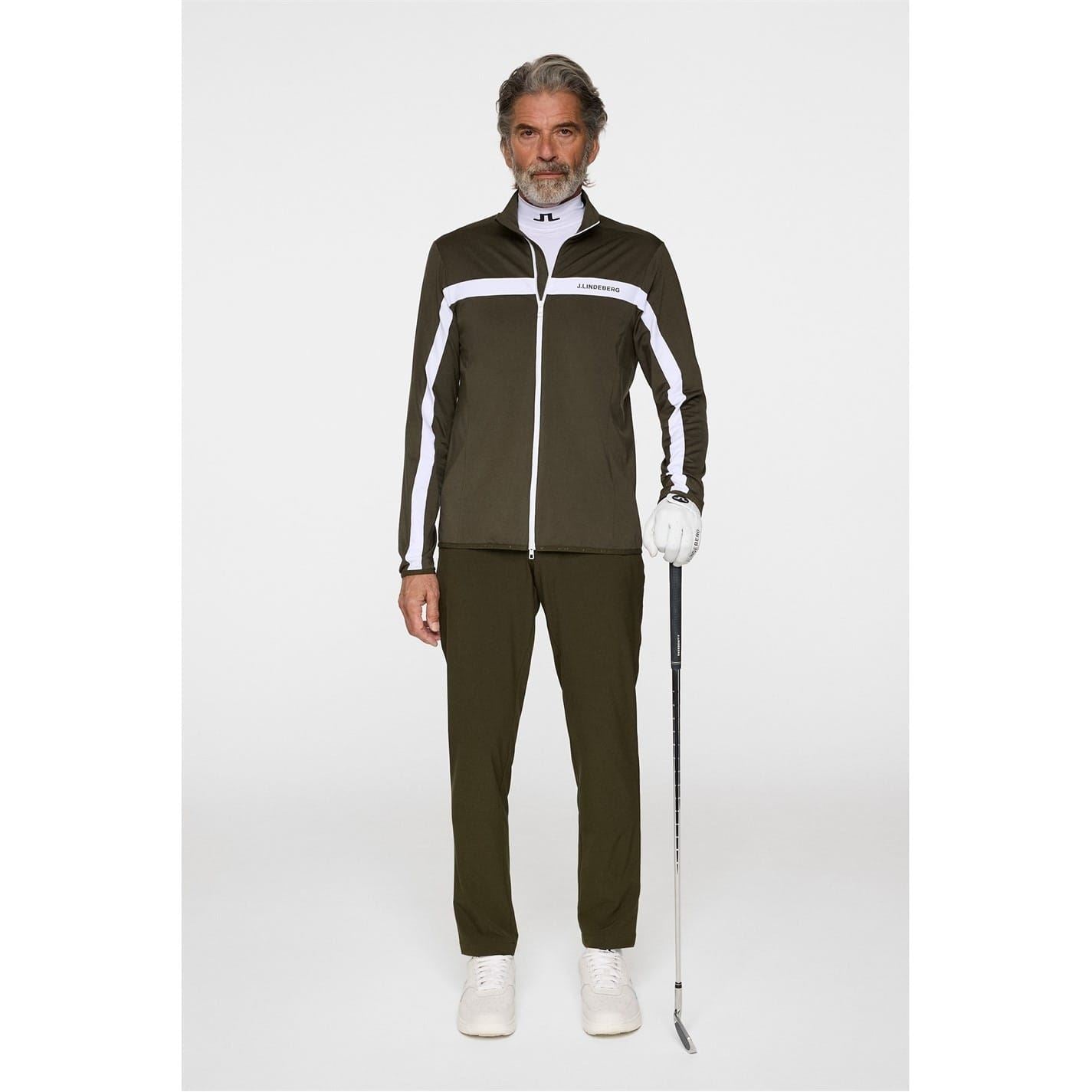 J Lindeberg Golf Jarvis Zipped Pocket Printed Logo Track Jacket