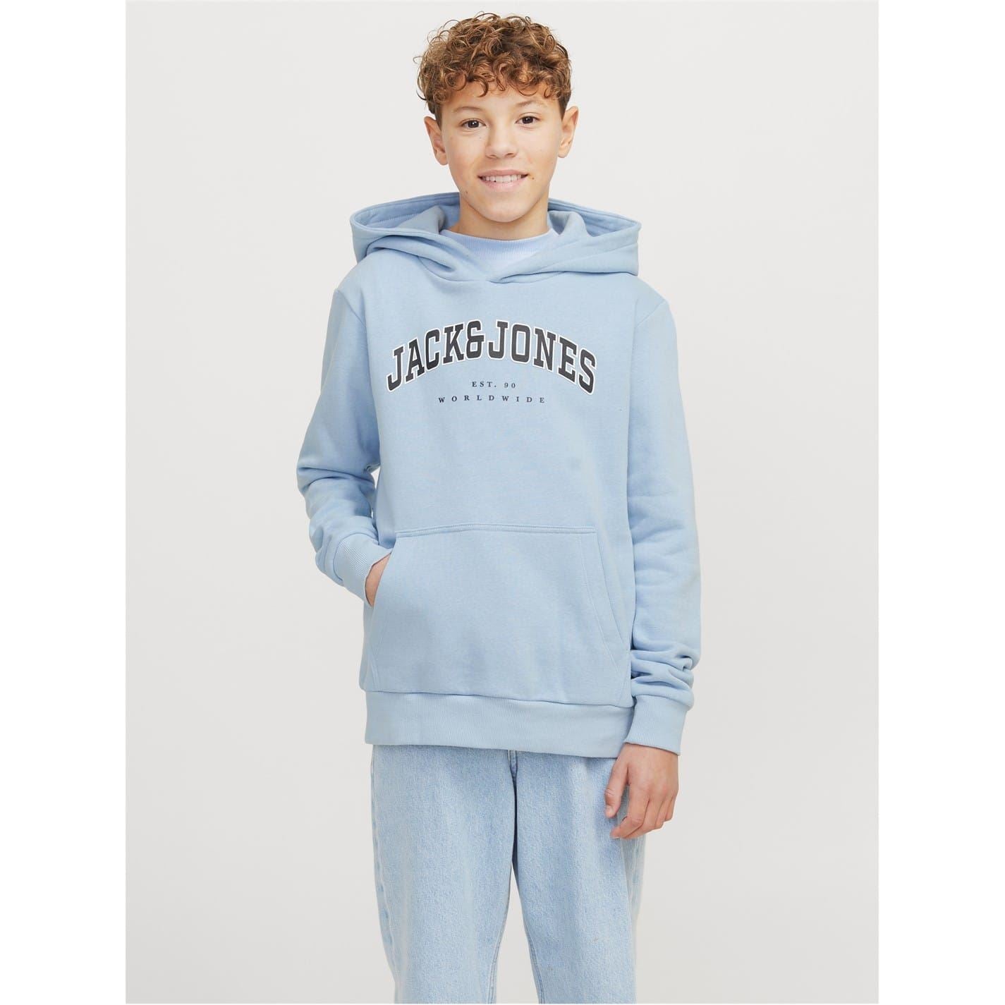 Jack and Jones Varsity Lettering Hooded Sweatshirt