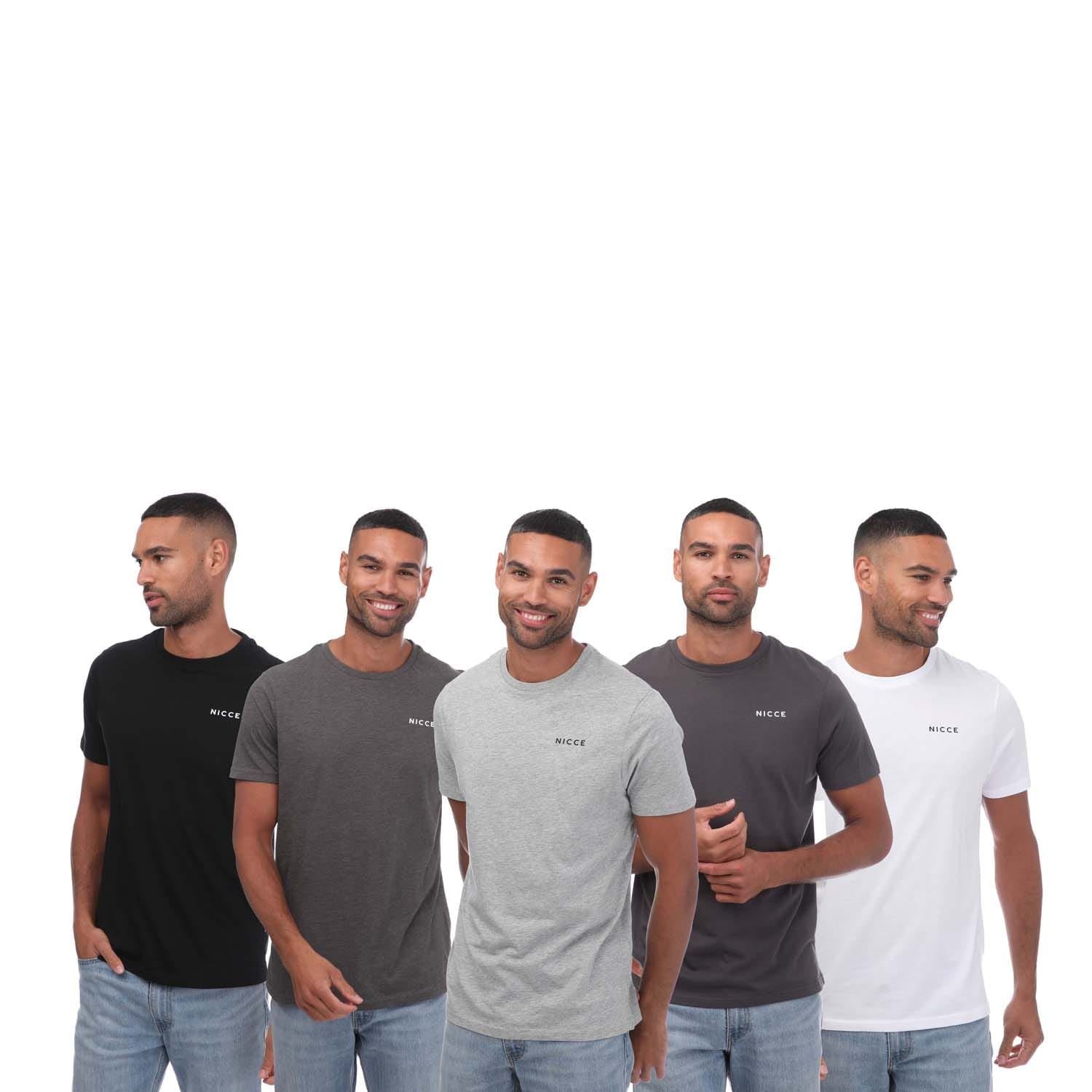 NICCE Mens Spacey 5 Pack T-Shirts