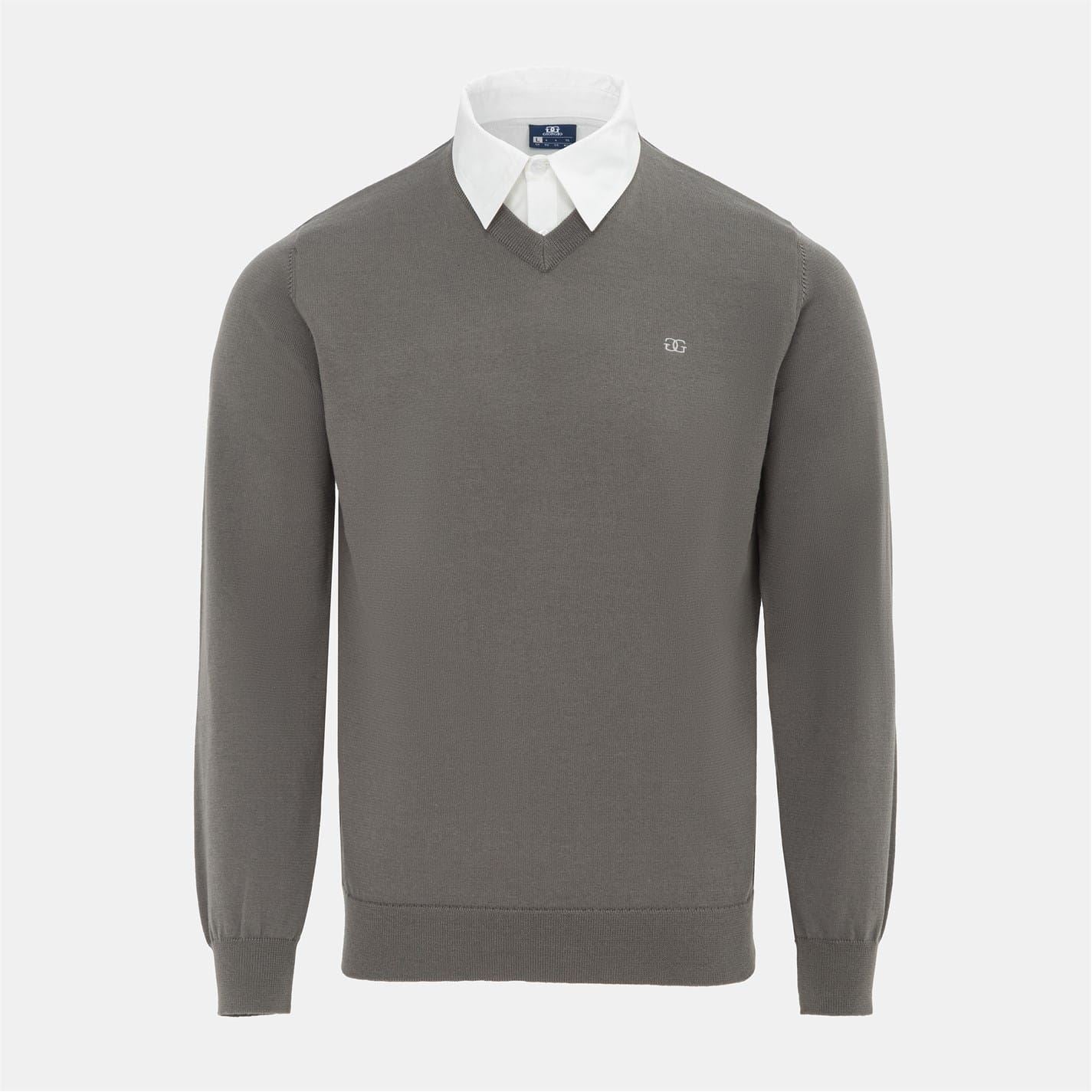 Giorgio Mens Mock V Neck Knitted Sweater