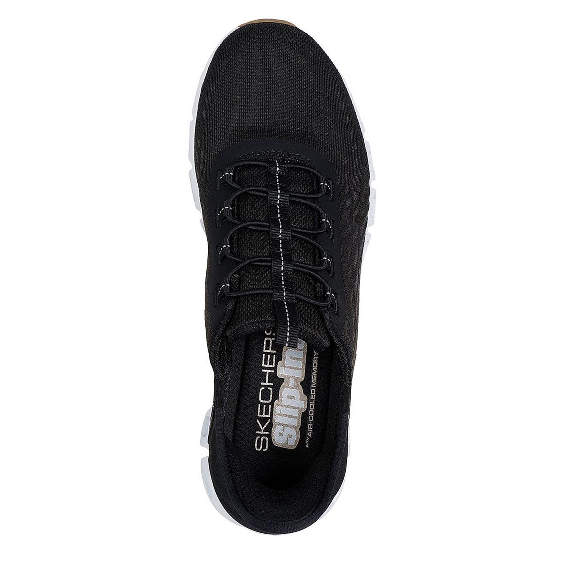 Skechers Glide Step Ribbed Lace-Up Trainers