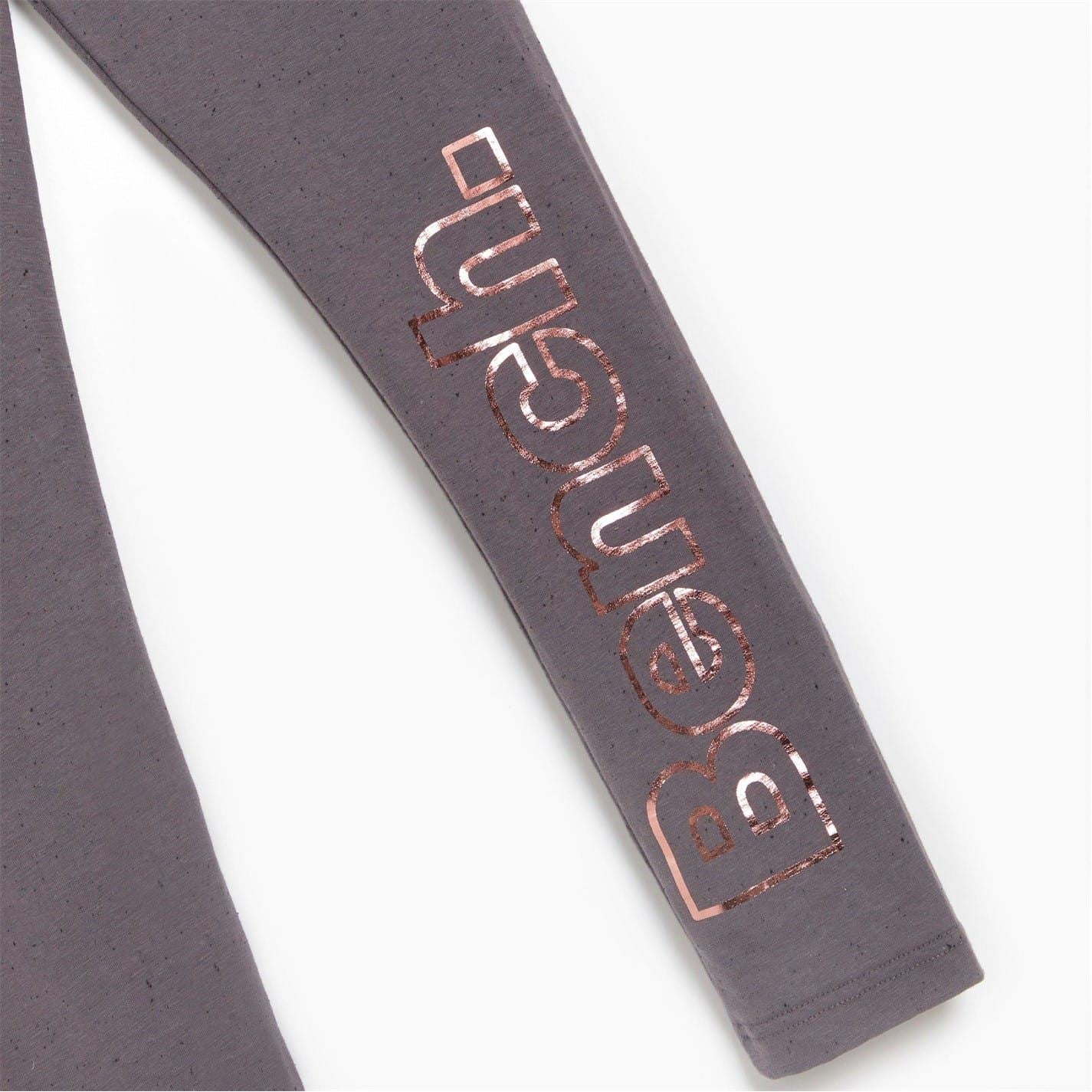 Bench Girls Pack Of 2 Marl Pink Charocal Leggings
