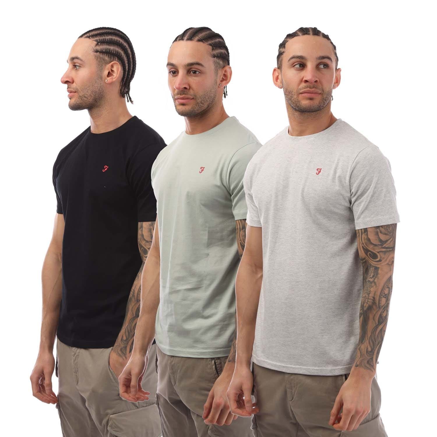 Farah Mens Laven 3 Pack T-Shirts