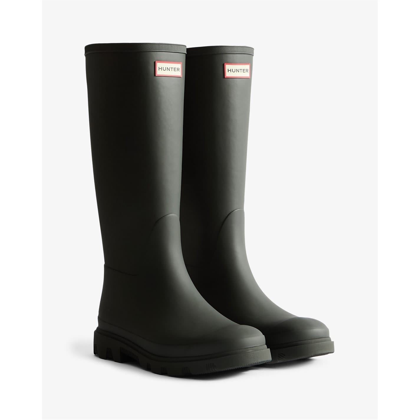 Hunter Downpour Tall Rain Boots with Lug Sole