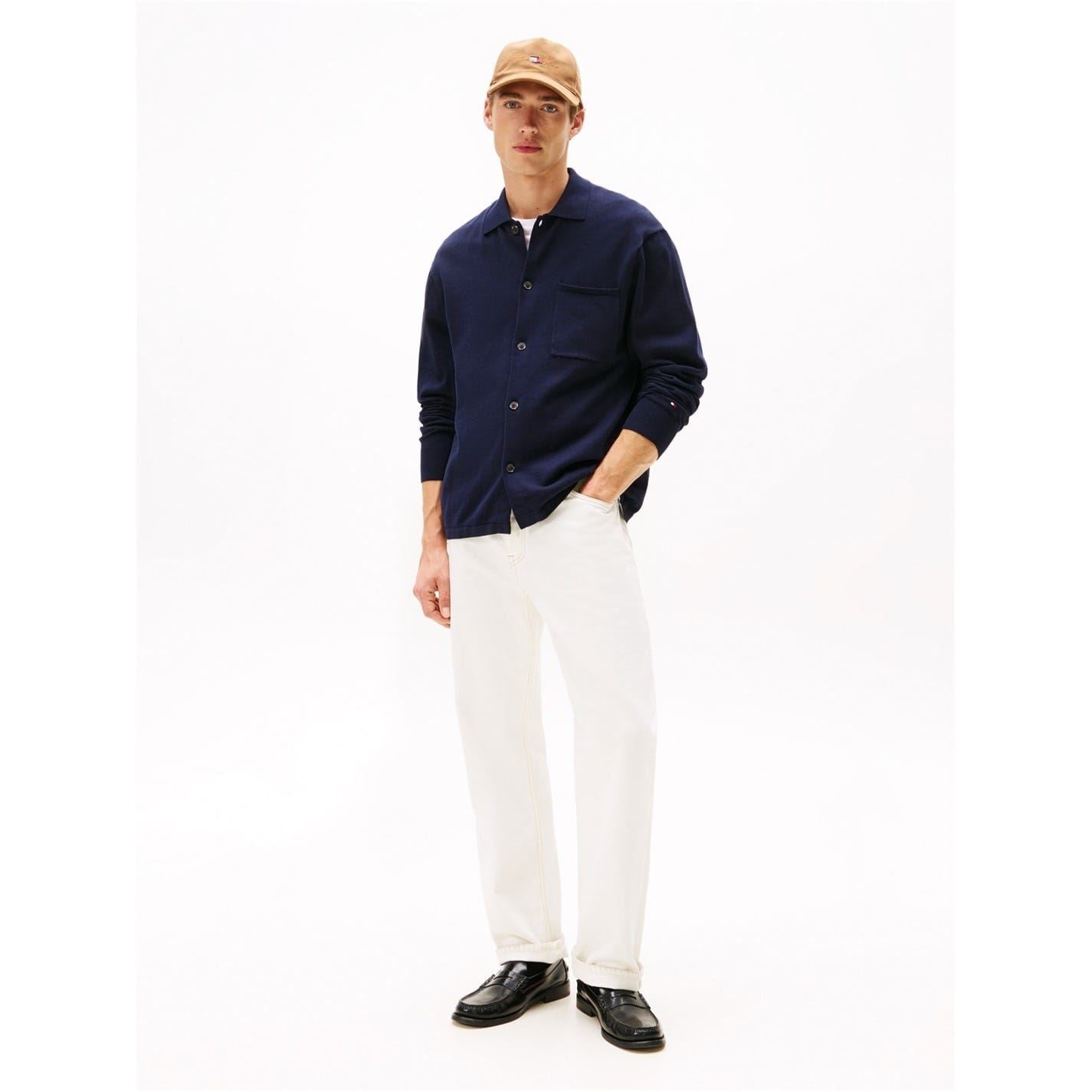 Tommy Hilfiger Solid Patterned Ribbed Cuff Overshirt