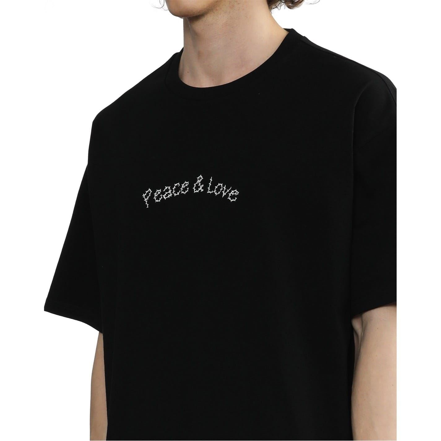 Five CM Wire Peace Lettering Regular Fit T-Shirt