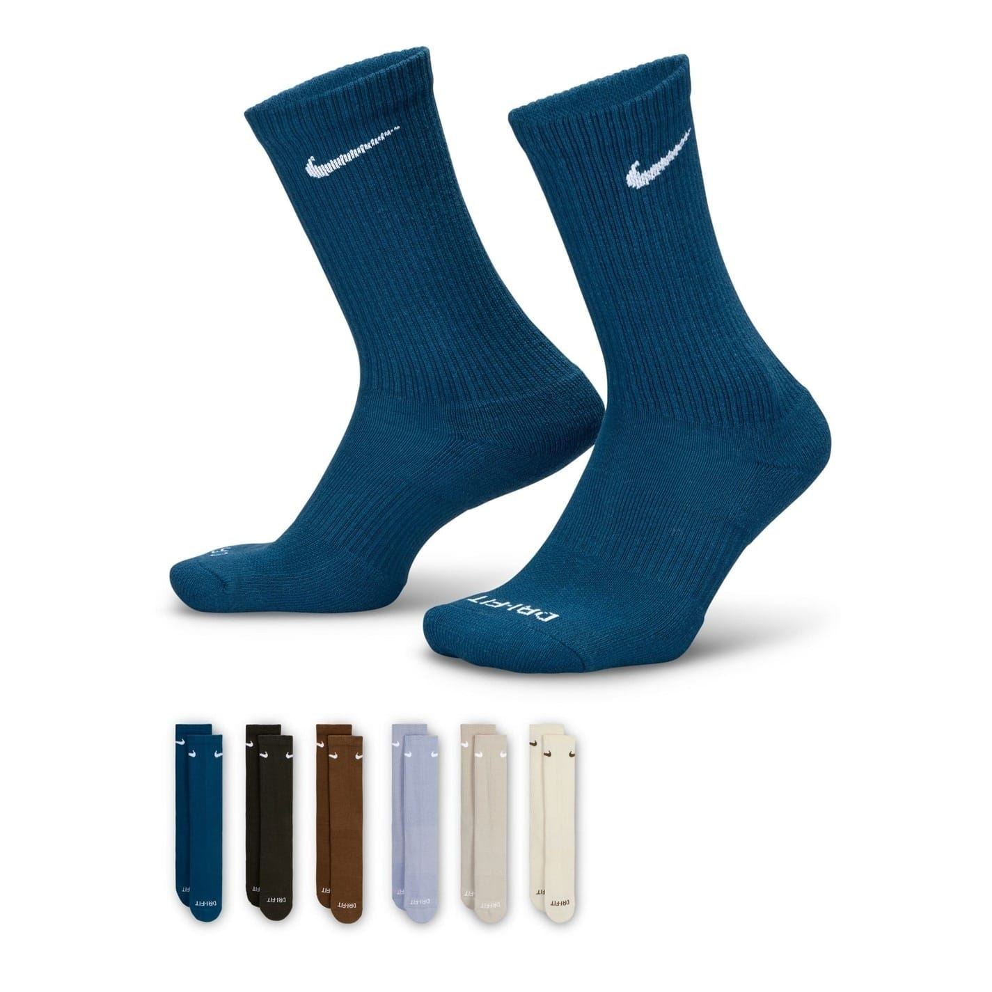 Nike 6 Pack Cushioned Training Crew Socks