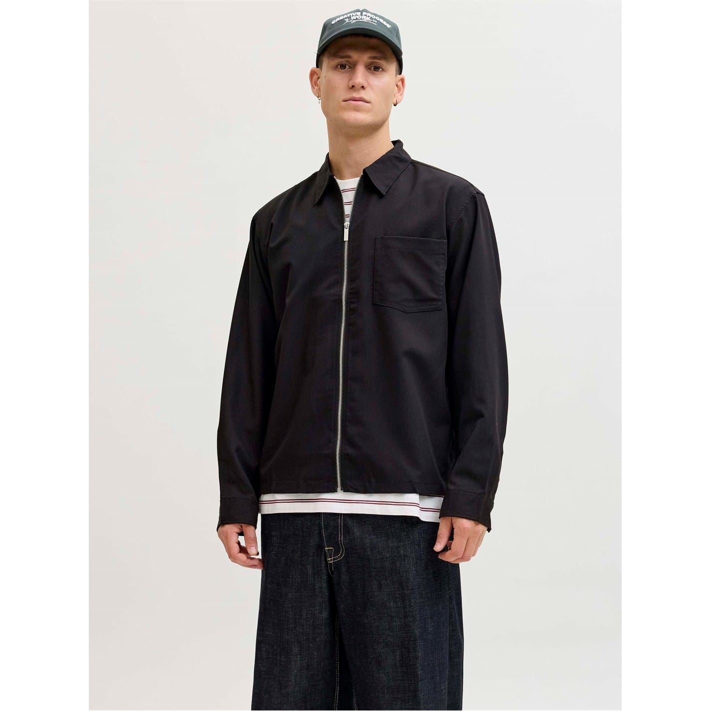 Jack and Jones Mens Party Zip Overshirt