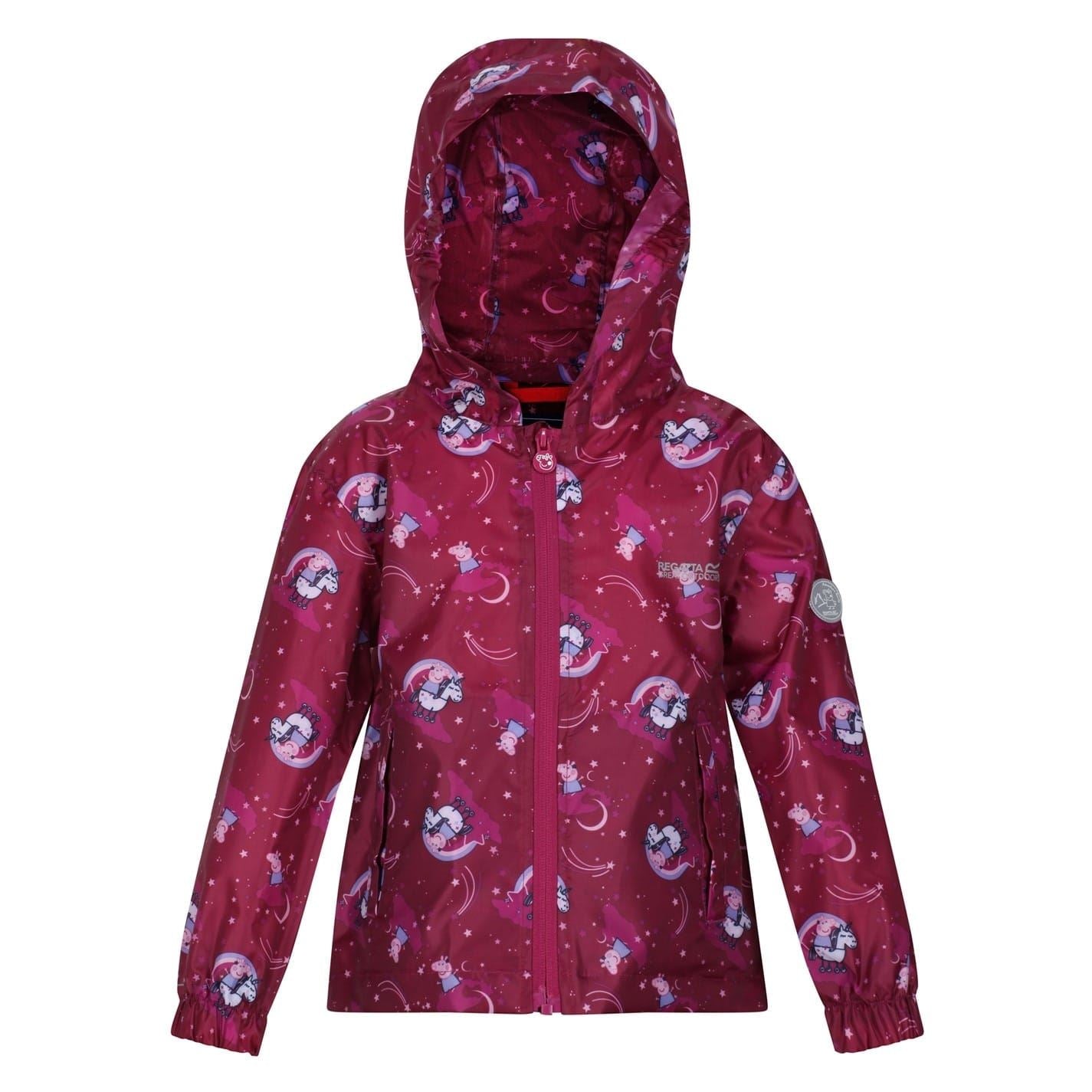 Regatta Pepa Polka Dot Hooded Rain Jacket