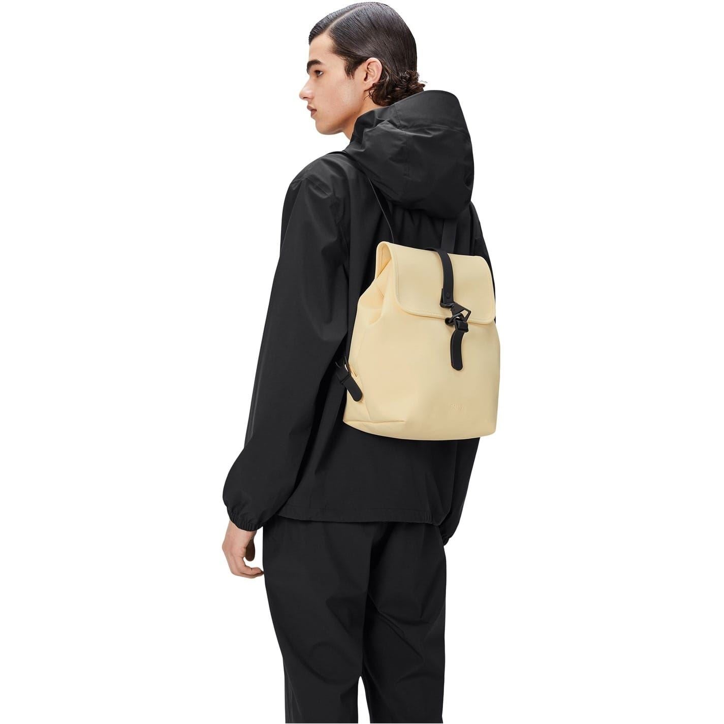 Rains Solid Flap Rucksack with Logo