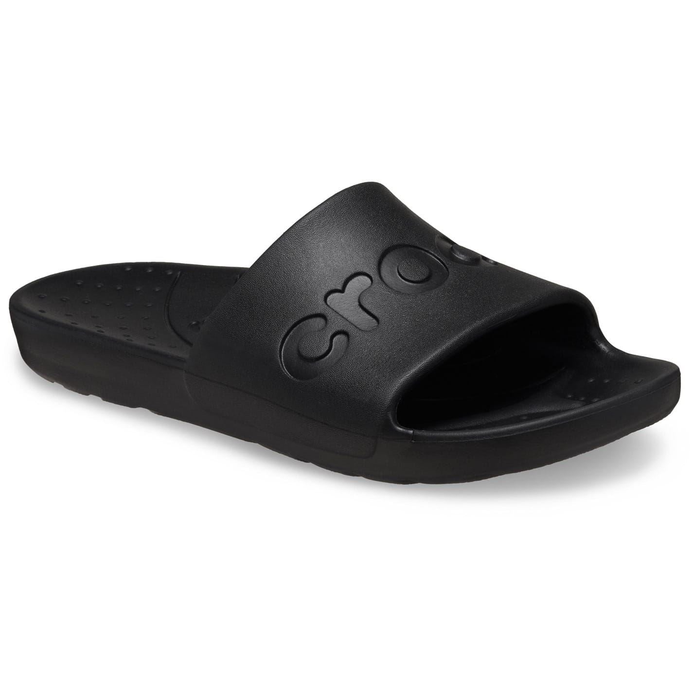 Crocs Logo Print Open Toe Slides