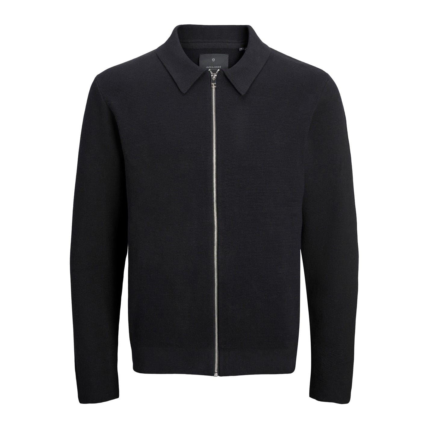 Jack and Jones Stitch Knit Shirt Collar Jacket